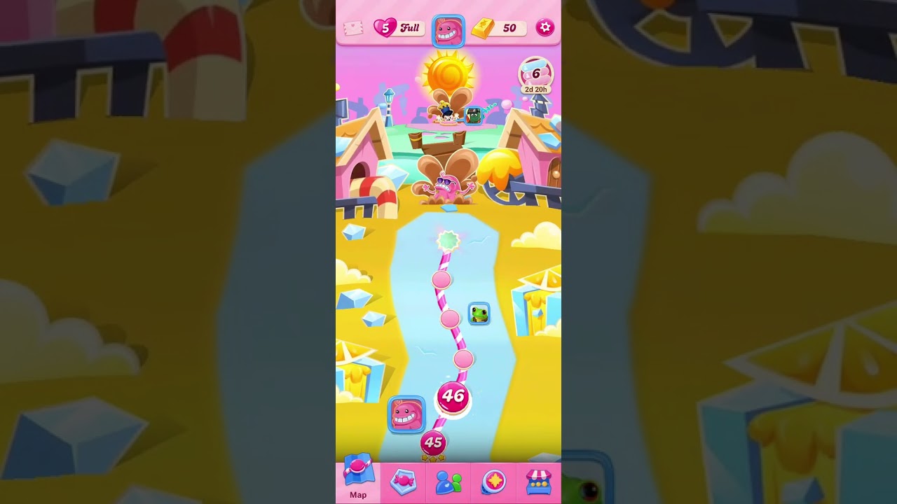 Level 40 to level 45 non stop clear candy crush level cross check hint learn how to play candy crush