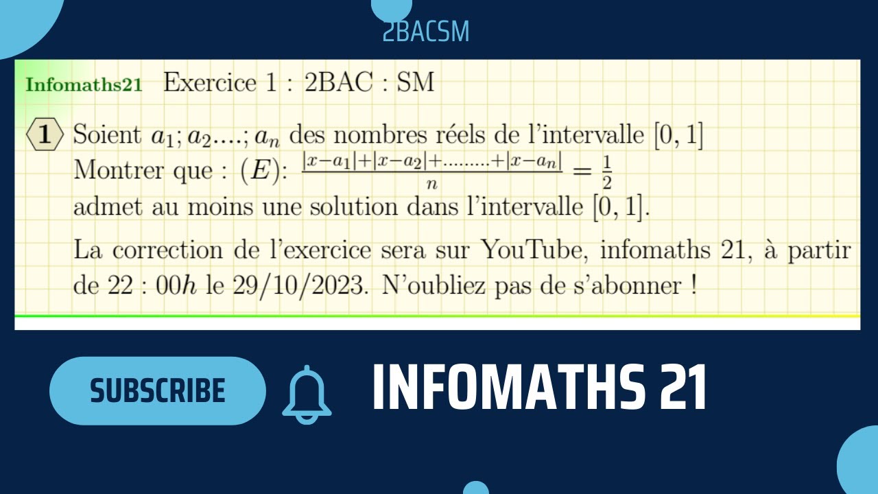 Exercice pour le premier contrôle ( TVI)