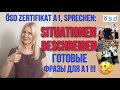 ÖSD Zertifikat A1, Sprechen, Teil 2: Готовые фразы для описания картинки для А1 !!!