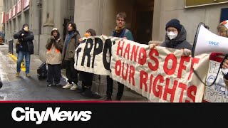Tenant advocacy groups protest province’s Bill 60