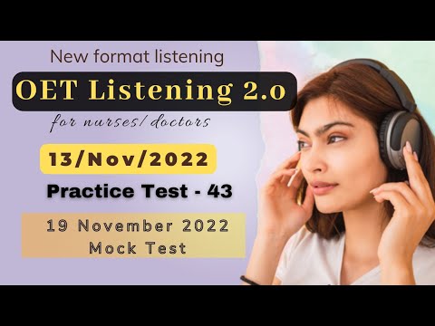 Video OET LISTENING SAMPLE TEST for Nurses / Doctors | OET... - youtube