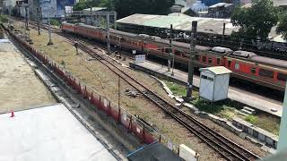 E1000 Series Tzechiang Limited Express passing by Tainan Station undergrondization construction site