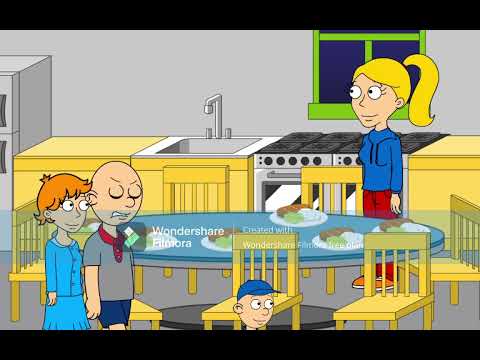 Classic Caillou Disrespects Julie Gets All 5 Strikes Destroys The House Grounded 