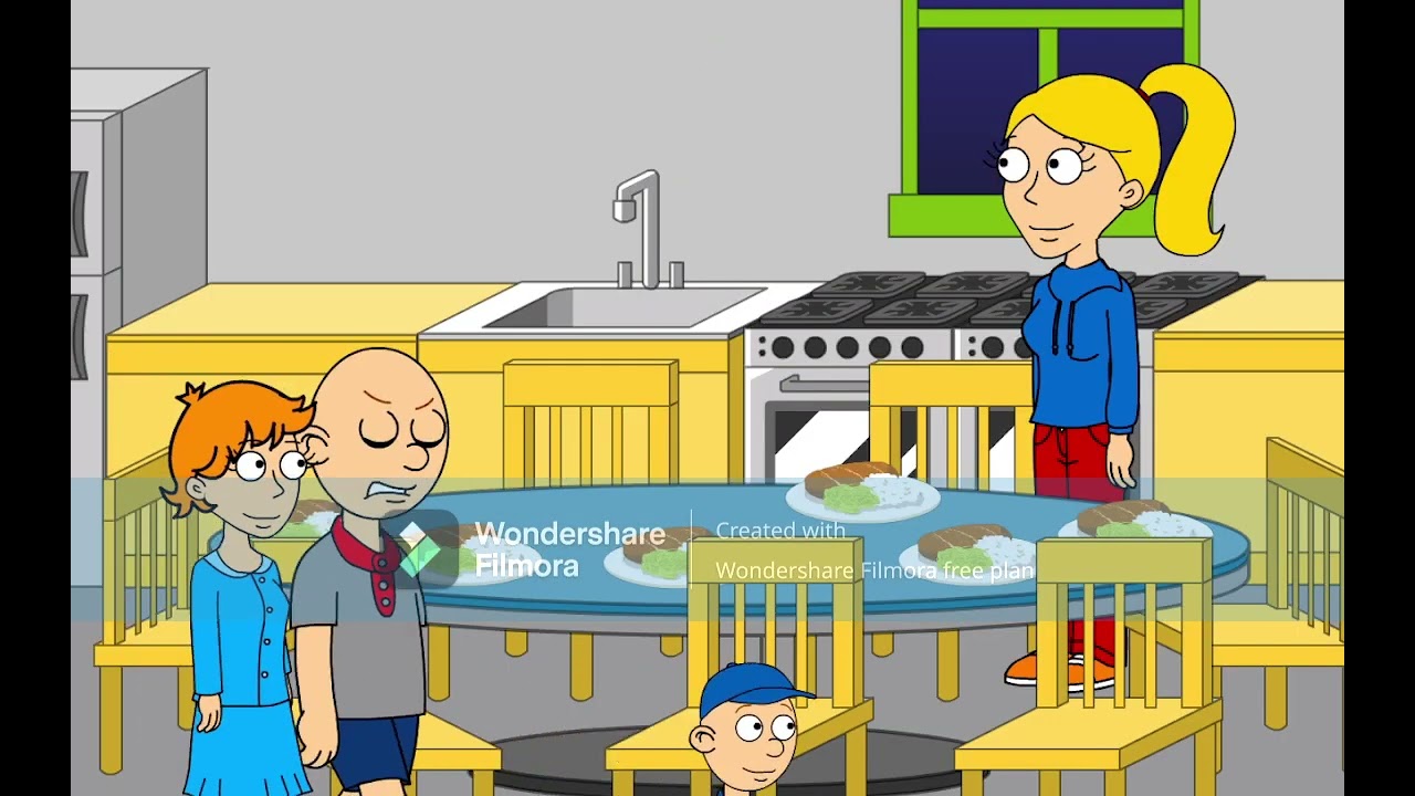 Classic Caillou disrespects Julie/gets all 5 strikes/destroys the house/grounded