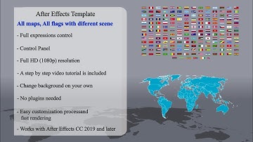 All Maps and Flags With Different Scenes After Effects Template