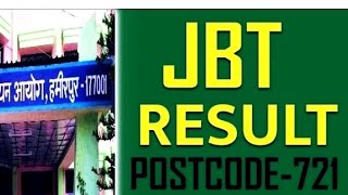 6 September 2022 // HPSSC Hamirpur JBT Result Declared Post code 721//