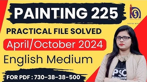 Nios Class 10 Painting 225 Practical File 2024 | nios 10th practical file english medium