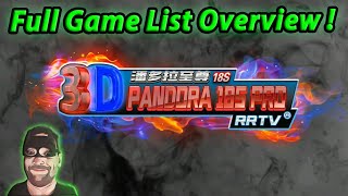 Pandora's Box 3D 18s Pro - 8000 - 64gb - Full Game List
