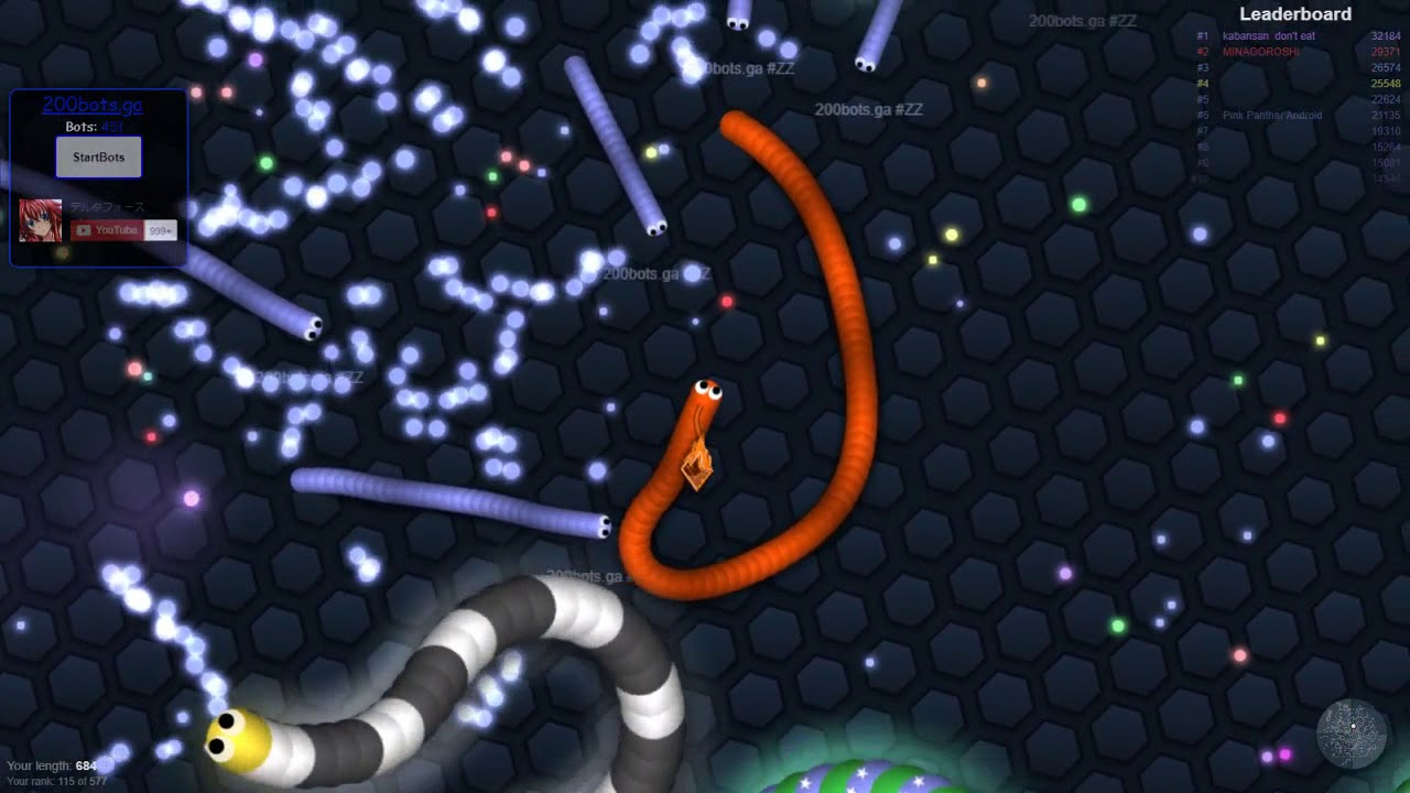 play slither.io with bots / 200bots.ga