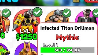 UNLOCKING INFECTED TITAN DRILLMAN in Skibidi Toilet Tower Defense