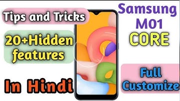 Samsung Galaxy M01 Core tips and tricks| M01 core 20+best hidden features |Aks  tech 4u