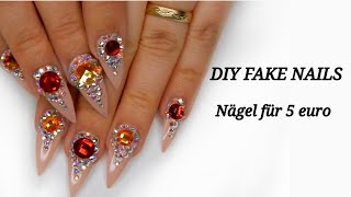 FALSCHE NÄGEL FÜR 5€ I SCHNELL SELBER MACHEN I DIY FAKE NAILS