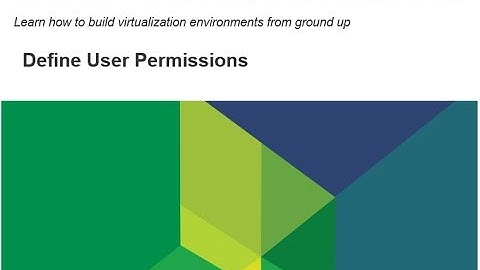 Virtualize From Scratch: vSphere 6.5 - User Permissions