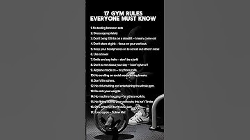 Everyone Must Know These Gym Rules!Follow @lars.langen if you agree with those rules! #gymrules