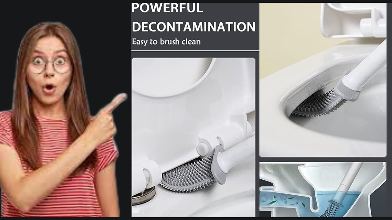 🔴Wikhostar Bathroom Cleaning Brush! Durable flexible , won't scratch the bathroom!