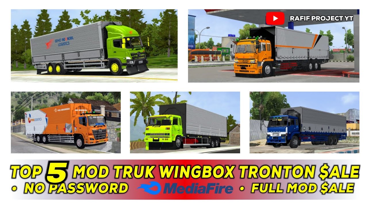 SPESIAL WINGBOX!!! TOP 5 MOD TRUK WINGBOX TRONTON $ALE || MOD BUSSID TERBARU