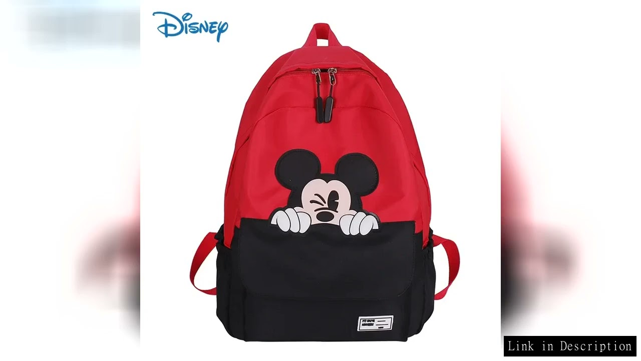 Disney Anime Mickey Mouse Backpacks Leisure Travel Cartoon Backpacks for Women Youth Student Waterpr