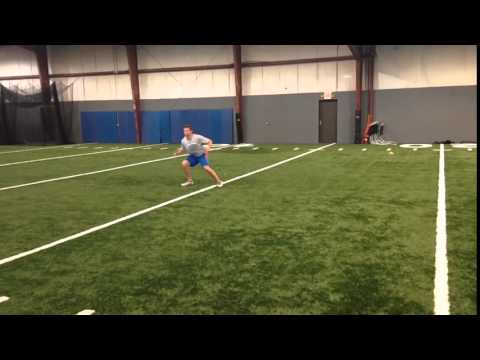 3 Cone: Line 10yrd (Deceleration) shuffle-stop-shuffle-stop