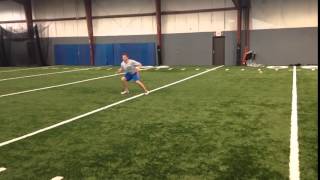 3 Cone: Line 10yrd (Deceleration) shuffle-stop-shuffle-stop