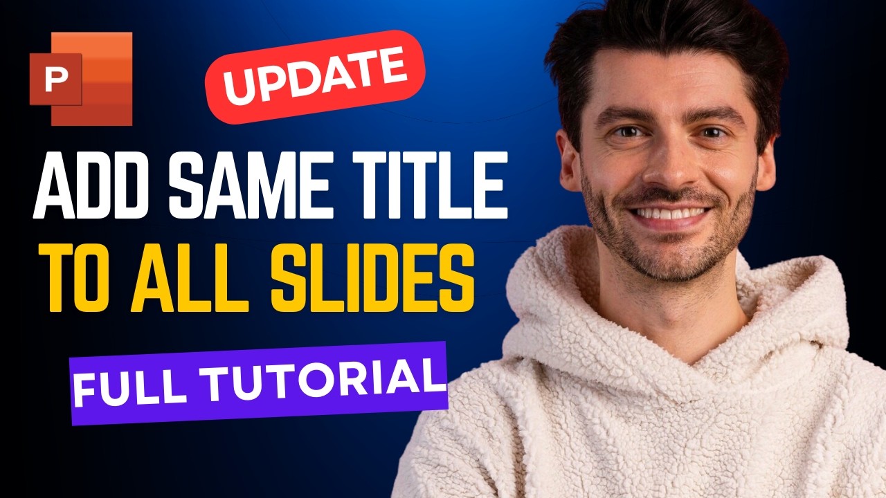 How to Add the Same Title to All the Slides in Microsoft PowerPoint ...