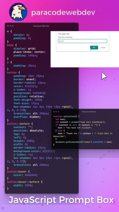 Get Inspired: Create a Unique Prompt Box with Javascript - YouTube