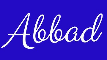 Learn how to Sign the Name Abbad Stylishly in Cursive Writing