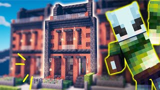 How to build a TOWN HOUSE in Minecraft (it has a secret basement?!)  Tutorial