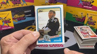 Chasing Bo Jackson Rookie Cards! Ripping open a 1988 Topps Football Wax Box