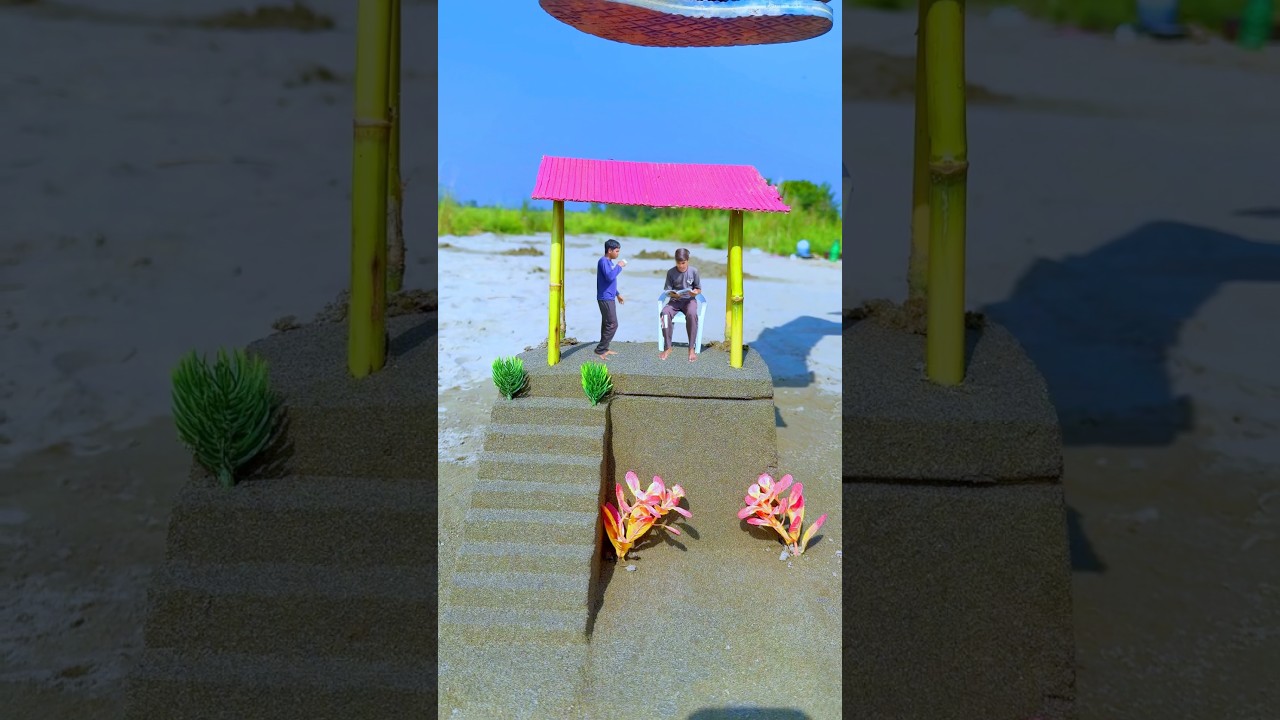 Crazy funny horse destroy with tea man videography  