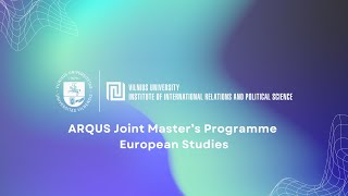 IIRPS VU Master's programme presentations: Joint Master's Programme "European Studies"