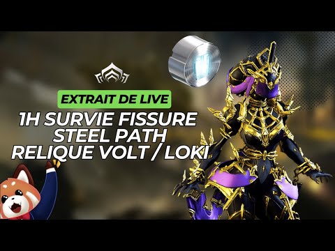 1h fissure Mot survie fissure steel path avec Khora / Relique de Volt et Loki #warframe