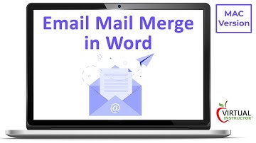 How to use Email Mail Merge in Word   MAC Version