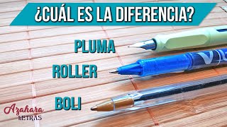 🖊️ 🖋️ DIFERENCIAS ENTRE BOLÍGRAFO, ROLLERBALL Y PLUMA ESTILOGRÁFICA