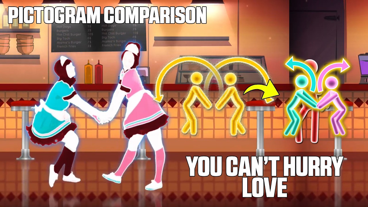 PICTOGRAM COMPARISON - YOU CAN'T HURRY LOVE | JD2 vs JD+ - YouTube