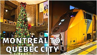 Via Rail Full Ride from Montreal Central Station to Quebec City Palace Station in December 2022