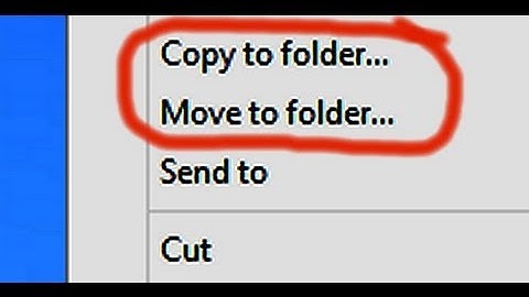 How to add "Copy To" and "Move To" in Context the Menu of Microsoft Windows?
