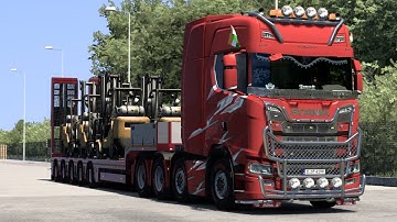 SCANIA Realistic NG Scania L6 Sound Mod v5.0 and  Ownable overweight trailer Mod | ETS2 Mods v1.41