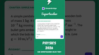 JEE Question of the Week – 43 | Dreambridge Superteacher | #shorts