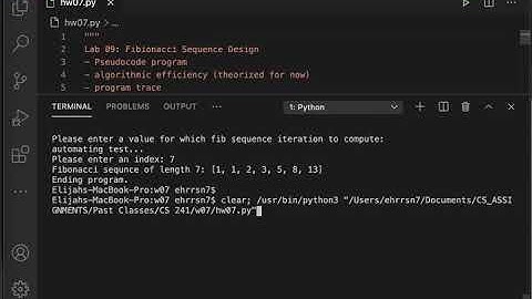 Lab 10 Demonstration Video - CSE 130 - Algorithm Design - Fibonacci Sequence Calculator
