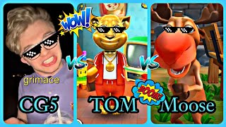 TOM Vs CG5 Vs Moose Who Is Best ? 👌 🤣 | Grimace Shake Song 🎵 🤣 | Tom The Singer