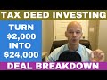 Tax Deed Sale Investing Step By Step - Turn $2,000 into $24,000!