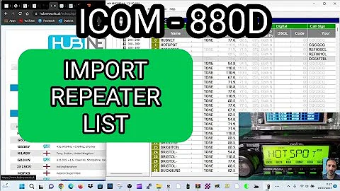 ICOM 880D - IMPORT DSTAR ,REPEATER LIST