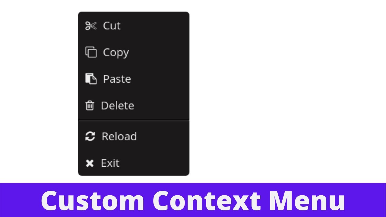 Create Custom Right Click / Context Menu Using Html, Css  Javascript