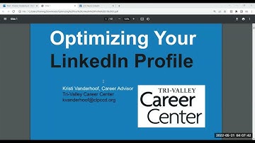 Optimizing Your LinkedIn Profile - Virtual Workshop