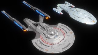 USS Enterprise G v USS Voyager Size Comparison