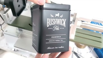 metal tin labeling machine manual|YQ square jars four side label applicator #machine