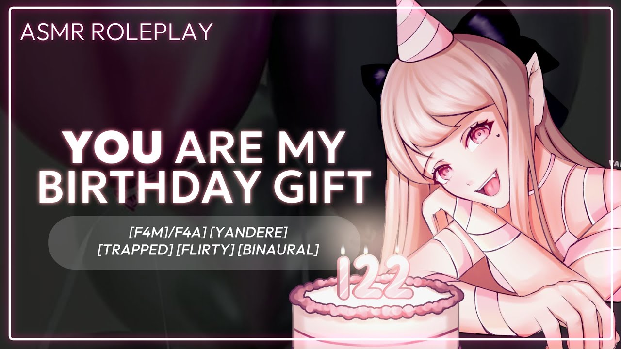 Yandere invites you over for her birthday ♡ [F4A] [ASMR] [British] [Trapped] [Flirty] [Whispers]