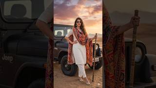 Punjabi Suit Style with thar | Ethnic Fashion Shoot #Shorts #viral