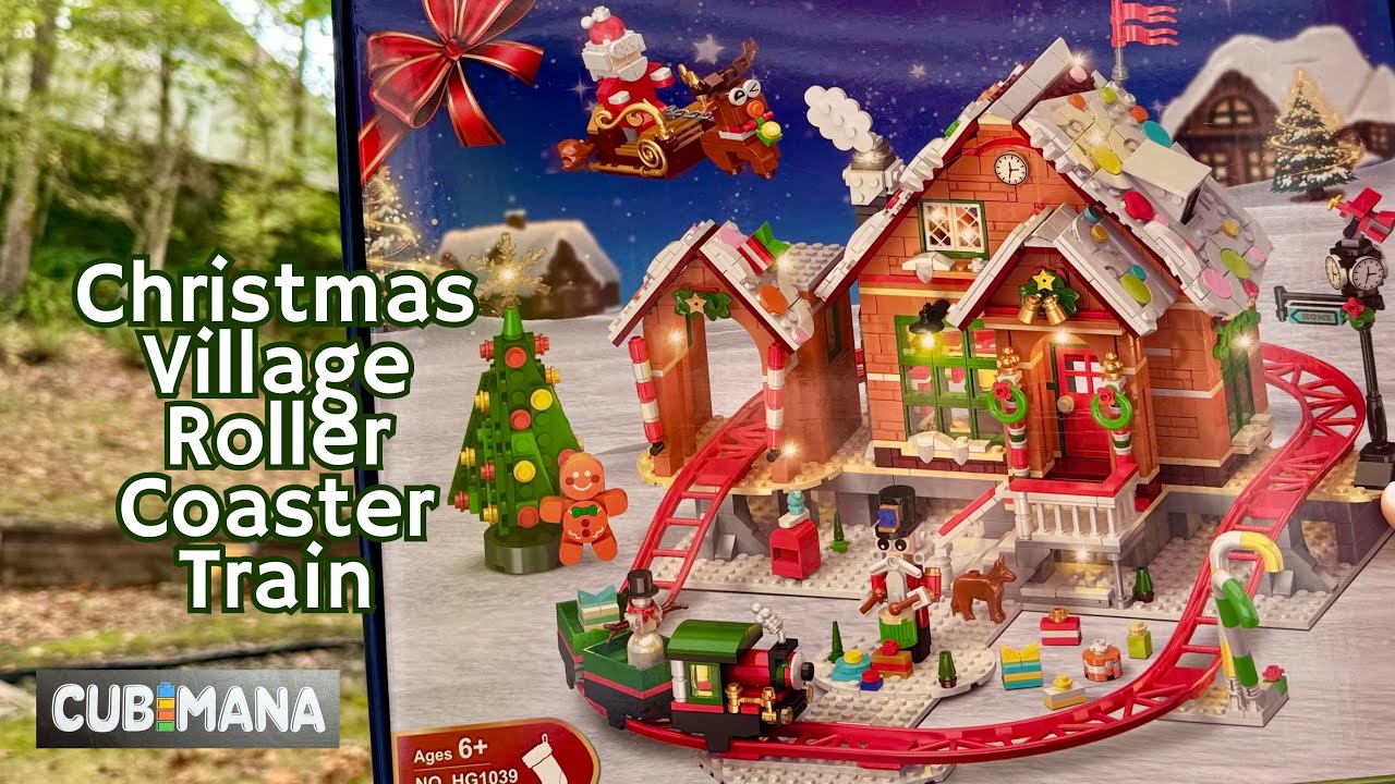 Unboxing! Christmas Village Coaster Train (1562 pieces) CUBIMANA