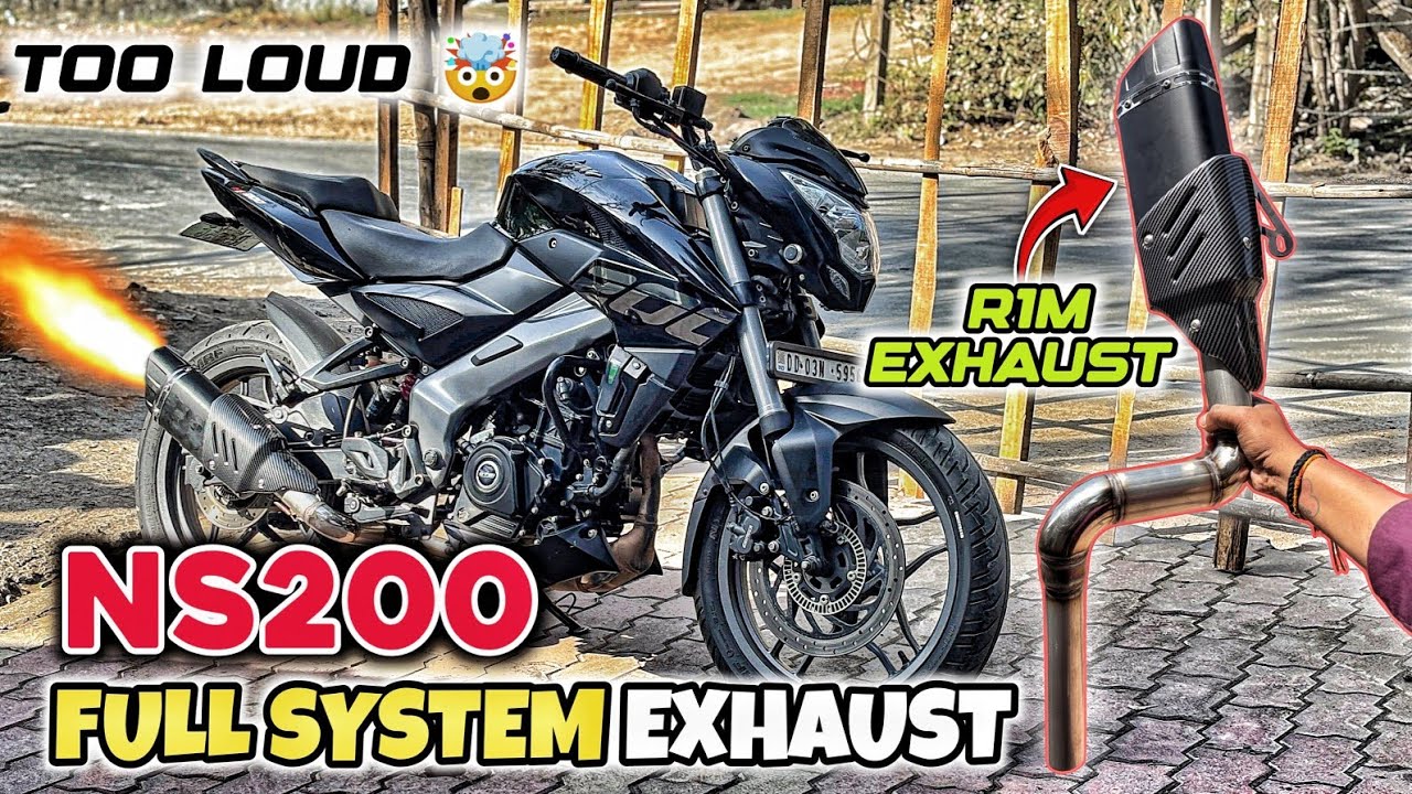 ns200 exhaust modification || akrapovic exhaust in ns200 || how to install exhaust in ns200 ?